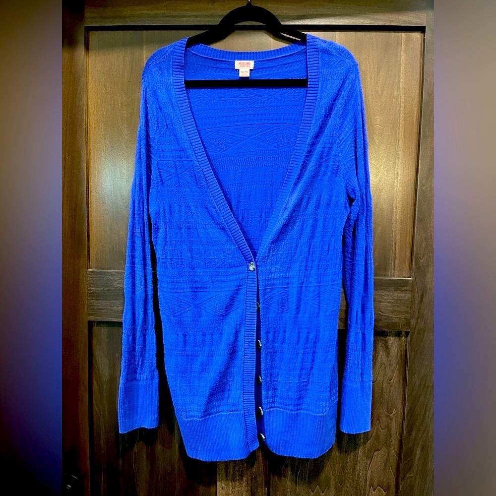 Mossimo Supply Co Lightweight Long Cardigan Cobalt Blue XXL